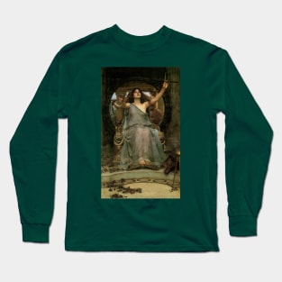 Circe Offering the Cup to Ulysses by John William Waterhouse Long Sleeve T-Shirt